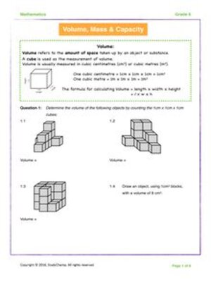 cover image of Grade 6 Maths: Workbook - Volume and Capacity